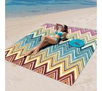 DOTBUY-SHOP Large Beach Blanket, Waterproof Picnic Blanket Portable Foldable Tent Carpet, Beach Mat with 4 Stakes, Sandproof Camping Blanket for Outdoors, Camping (Bohemia 2,200x200cm)