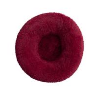 DOTBUY-SHOP Large Dog Bed Washable, Soft Comfy Cat Bed Felt Donut Dog Bed, Pet Bed With Slip-Resistant Bottom, Orthopedic Dog Beds Gift for Small Dogs and Cats (60cm,Burgundy)