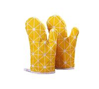 DOTBUY-SHOP Oven Gloves Heat Resistant Non Slip Oven Mitts Barbecue Microwave Gauntlet for Home Kitchen Pot Holder Grilling Cooking Baking BBQ (2pcs,Geometric)