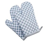 DOTBUY-SHOP Oven Gloves Heat Resistant Non Slip Oven Mitts Barbecue Microwave Gauntlet for Home Kitchen Pot Holder Grilling Cooking Baking BBQ (2pcs,Fine Plaid)