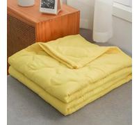 DOTBUY-SHOP Quilted Bedspread for Super King Size, 200x230cm Yellow Bedding Coverlets Quilted Bed Throws Soft Lightweight Reversible Sofa Blanket for All Season