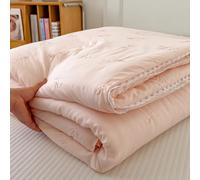 DOTBUY-SHOP Quilted Bedspreads, Cooling Quilt Bed Throws Quilted Throw Summer Comforter for Single Double Super King Children's Bed, for Hot Sleepers (Bow Pink,180x200cm)