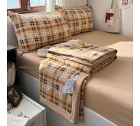 DOTBUY-SHOP Quilted Bedspreads, Two-Tone Reversible Design Quilt Bed Throws Quilted Throw Summer Comforter for Single Double Super King Children's Bed (Retro Coffee Color,200x230cm)