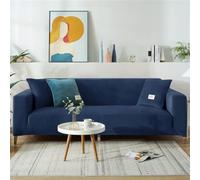 DOTBUY-SHOP Stretch Sofa Slipcover 4/3/2/1 Seater Velvet Non Slip Soft Furniture Couch Sofa Cover Washable Protector Sofa Cover for Armchair Loveseat (2 seater,Navy blue)