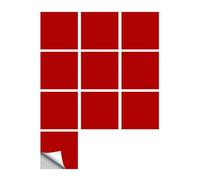 DOTBUY-SHOP Tile Stickers for Kitchen, Solid Color Bathroom Tile Wall Stickers 10 Pack Waterproof Oil-Proof PVC Self Adhesive Peel and Stick Wall Panels for Decoration Home (Red,15x15cm)
