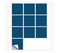 DOTBUY-SHOP Tile Stickers for Kitchen, Solid Color Bathroom Tile Wall Stickers 10 Pack Waterproof Oil-Proof PVC Self Adhesive Peel and Stick Wall Panels for Decoration Home (Lake Blue,15x15cm)