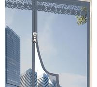 DOTBUY-SHOP Window Netting for Insects, Self-Adhesive Fly Screens for Windows, Mosquito Net Fly Curtain Insect Mesh Bug Net, Easy Installation Cat Window Guard (Silver Gray,120x150cm)