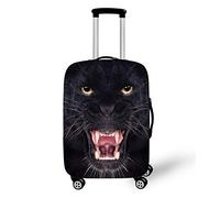 DOTBUY Trolley Case Protective Cover, 3D Print Premium Travel Suitcase Protector Elastic Anti-Scratch Dustproof Luggage Sleeve Cover Elasticized Washable (Black panther,XL (30-32 inches))