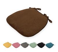 DOTBUY Velvet Chair Cushions - Removable Covers Non-Slip Chair Pads (Brown,43x41x35cm)
