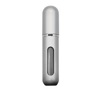Dotcom Living Refillable Perfume Atomizer Bottle Travel Scent Pump Portable Spray Mini Case (Silver)