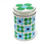 dotcomgiftshop Blue and green Daisy Canister Storage Tin