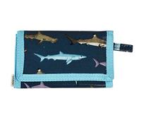 dotcomgiftshop Children's Tri-fold Sharks Oilcloth Wallet