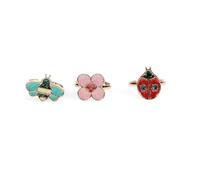 Rex London Glitter rings (set of 3) - Ladybird