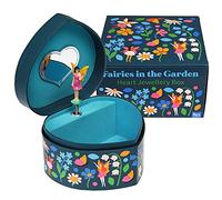 dotcomgiftshop Musical Jewellery Box Heart-shaped - Fairies in the Garden
