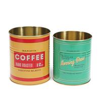 dotcomgiftshop Rex London Vintage Coffee Storage Tins Set of 2 - Retro Storage Tins, Medium