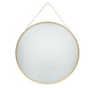 dotcomgiftshop Round gold tone Hanging mirror (29cm)