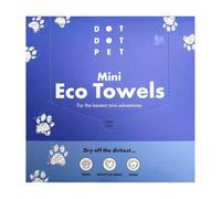DotDotPet Mini Eco Dog Towels | 10 Natural, Absorbent, Quick-Dry Towels | Perfect for Wet Paws, Mucky Faces & Dribbly Dogs