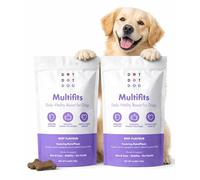 DotDotPet Multifit Mini Bones for Dogs (120 Pack) - Plasma Superfood Dog Supplements - Vet Endorsed Daily Dog Vitamins Biscuit for Immunity, Gut & Calm Behaviour - Collagen for Skin, Coat & Joints