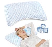 Doteonyou Memory Foam Pillow for Neck and Shoulder, Neck Pillow Side Sleeper Pillow for Sleeping, Cooling Slumber Pillow for Side Back Stomach Sleepers with Cooling Pillowcase
