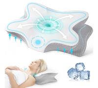 Doteonyou Neck Pillow for Neck and Shoulder, Memory Foam Pillow Support Pillow Cooling Pillow for Sleeping, Side Sleeper Pillow for Side Back Stomach Sleepers with Comfort Support