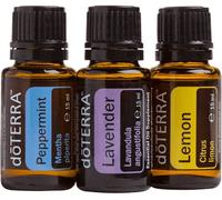 DoTERRA Beginner's Trio Kit, Essential Oil Set with Peppermint, Lavender, and Lemon, 15 ml, 3 Pack