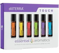 DoTERRA Essential Aromatics Touch Kit, 6 Ready-to-Use Essential Oil Blends, 10 ml Roll-Ons, Includes Cheer, Console, Forgive, Motivate, Passion, Peace