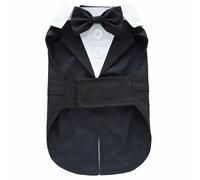 DOTEYAYP Puppy Tuxedo with Detachable Bowtie Prom Wedding Formal Wear Prince Costume for Small Dog (X-Small, Black)