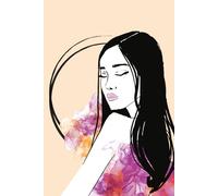 Dotgrid Notebook/ journal with an elegant fashion inspired ink and watercolor illustration: For the Fashionista journaling enthusiast