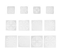 Doting Stencils - Painting Templates Painter | Precision Art Tools Kit | 12 Pieces Reusable Design Sheets for Rock Canvas Wood | Detailed Creator for Wall Fabrics or Metal Crafts