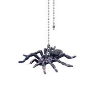 Dotlite Spider Ceiling Fan Pull Chain,12in Halloween Fan String Pulls Charm Extension Decorative,3mm Diameter Beaded Fan Light Pull Chains Extender Ornaments with Connector for Kid Room
