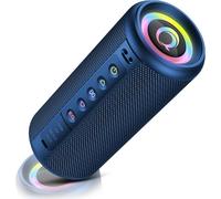 dotn Portable Bluetooth Speaker with Loud Stereo Sound, Bluetooth 5.4 Speaker Wireless with 4 RGB Lights, TWS Pairing, 3 EQ Modes, Built-in Mic, IP7 Waterproof Outdoor Speaker for Party Travel, Blue