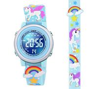 Dotodo Unicorn Watches for Girls 3-8, Gifts for Kids Age 3-8, Xmas Toys for 4 5 6 7 Year Old, Stacking Stuffers, Learning Educational Toys - Blue