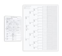Dotoen 8th Family Tree Charts to Fill in(20 Sheets) with Family Group Sheets(100 Sheets)-Blank 8th Generation Family Tree Posters&Blank Genealogy Forms Starter for Family History