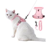 Dotoner Cat Harness and Leash Set Escape Proof,Adjustable Soft Vest for Walking, Reflective Kitten Harness with Leash Set for Small to Large Cats for Outdoor Adventures