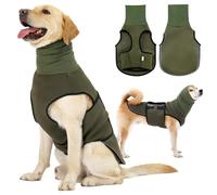 Dotoner Dog Anxiety Relief Coat,2-in-1Calming Anxiety Jacket for Dogs with Soft Ear Muffs Hood for Noise Dog Anxiety Vest with reflective strips Belly Coverage Anti-Anxiety Wrap Relief Stress