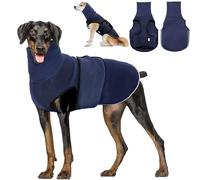 Dotoner Dog Anxiety Relief Coat,2-in-1Calming Anxiety Jacket for Dogs with Soft Ear Muffs Hood for Noise Dog Anxiety Vest with reflective strips Belly Coverage Anti-Anxiety Wrap Relief Stress