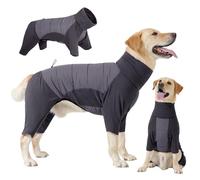 Dotoner Dog Coat with Legs Fleece Windproof Winter Dog Jacket with Quilted Back & High Elasticity Chest Legs Warm Onesie Jumper with harness hole for Small Medium Large Canine