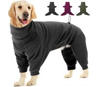 Dotoner Dog Fleece Coat Dog Winter Jumper Pyjamas Onesie Full Body Jacket with Legs Warm Clothes Windproof Cozy Jumpsuit Outfit for Small Medium Large Dogs Indoor Outdoor Wear
