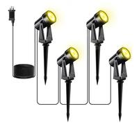 Dotrvmp Garden Spotlights Mains Powered IP65 Waterproof 14M 27V 200lm Landscape Lights with Adjustable Angle Pathway Lights Warm White 3000K with 4x2W LED for Yard Patio Walkway Path
