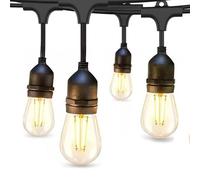 Dotrvmp Garden String Lights 96FT/30m Festoon Lights Outdoor 【Heavy-Duty】 IP65 Waterproof Connectable Shatterproof S14 2W 150 Lumens LED Outdoor Lights for Patio Garden Party Warm White 2700K
