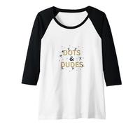 Dots & Dudes: Playful Celebration for Fun-Lovers Raglan Baseball Tee, Women, Black/White, XL
