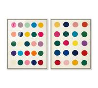 Dots Ensemble Duo Framed Acrylic Print Modern Wall Decor Set by Art Remedy, Silver Frame, 16 x 20