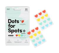 Dots for Spots Heart-Shaped Spot Patches - Hydrocolloid Zit Patches & Spot Stickers That Absorb Oil, Protect Breakouts, Day or Overnight, 4 Bright Colors