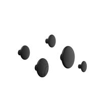 Dots Hangers Wood Black 5 Pcs.