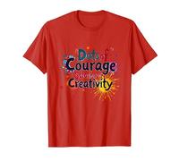 Dots of Courage Splashes of Creativity T-Shirt, Men, Red, M