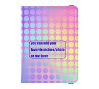 Dots Rainbow Colorful Mystery customize Leather Passport Holders Passport Wallet Passport Cover Holder Wallet Case Ultra Slim, dots rainbow colorful mystery, One Size