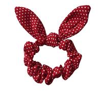 Dots/Stripe/Plaid Print Rabbit Ears Hair Ring Rope Cute Gift Lady Women Ponytail Holder Clever treatment