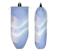 Dots Wave Snowflake Blue Pattern Bag Holders For Plastic Bags Reusable Bag Organizer Plastic Wall Mount Organizer Grocery Bag Holder Dispenser for Travelling 2 Piecing