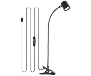 DOTT Arts Desk Lamp,USB Clip On Light,Book Lights for Reading at Night,3 Color Modes,10 Brightness Clamp Lights,360° Gooseneck LED Reading Light for Books in Bed,Eye-Care for Home Office,Headboards
