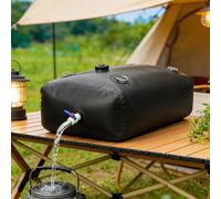 Dottduya 110L Foldable Water Tank, Portable Water Bag, Black, Flexible Water Container for Camping, Garden & Emergency Preparedness, Reinforced Water Reservoir for Motorhome & Outdoor, BPA-Free